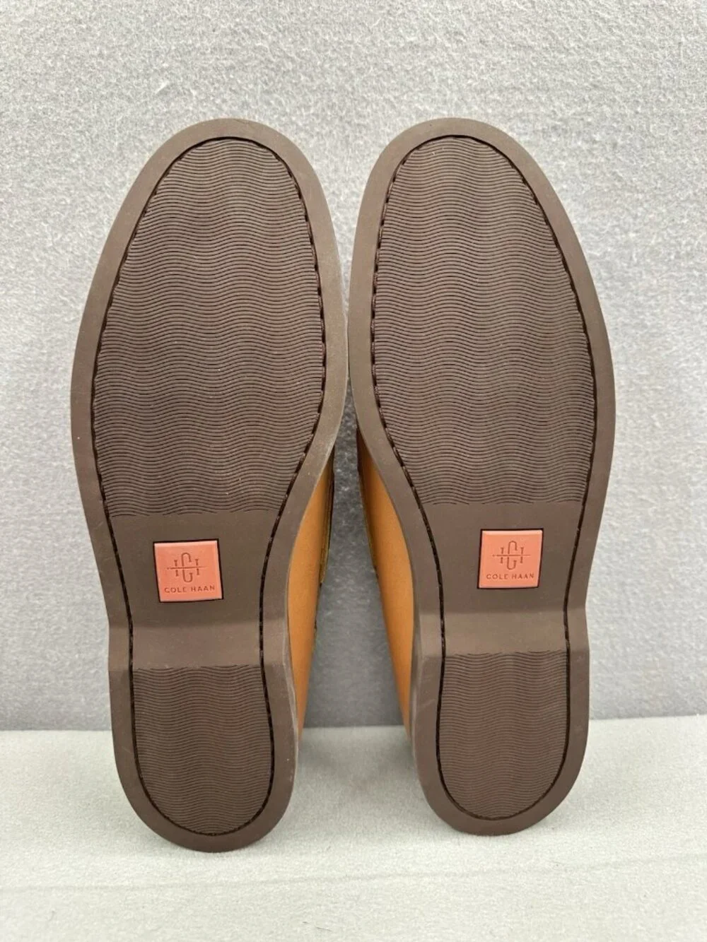 Cole Haan Grand+ Bowside Men 11.5 Boat Shoes Cognac Brown Leather Loafers C42132